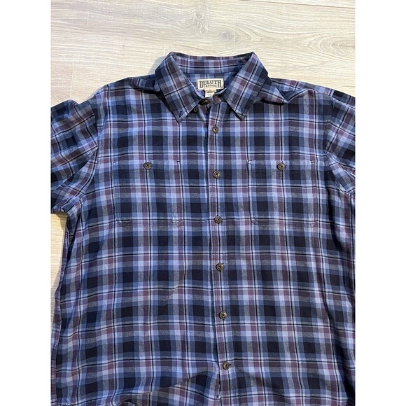Duluth Trading Outdoor Plaid Flannel Multicolor‎ Button Up Shirt Men's Size XL - Picture 1 of 9